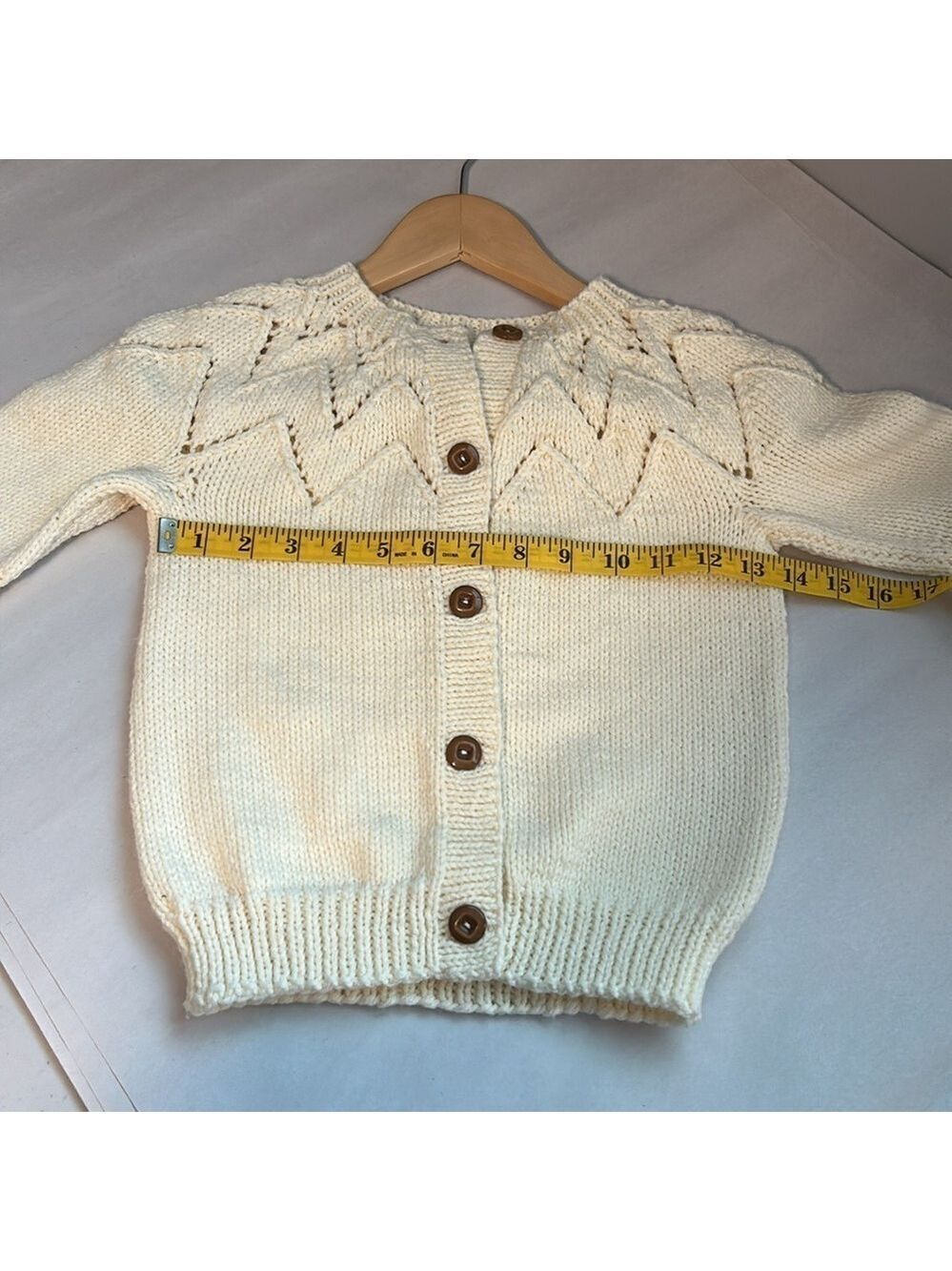 Handmade Children’s Fisherman Chunky Knit Coastal Cardigan Sweater - Picture 8 of 11